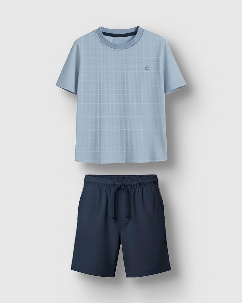 Conjunto Menino Camiseta Athletic Sport Em Malha Texturizada - Carinhoso