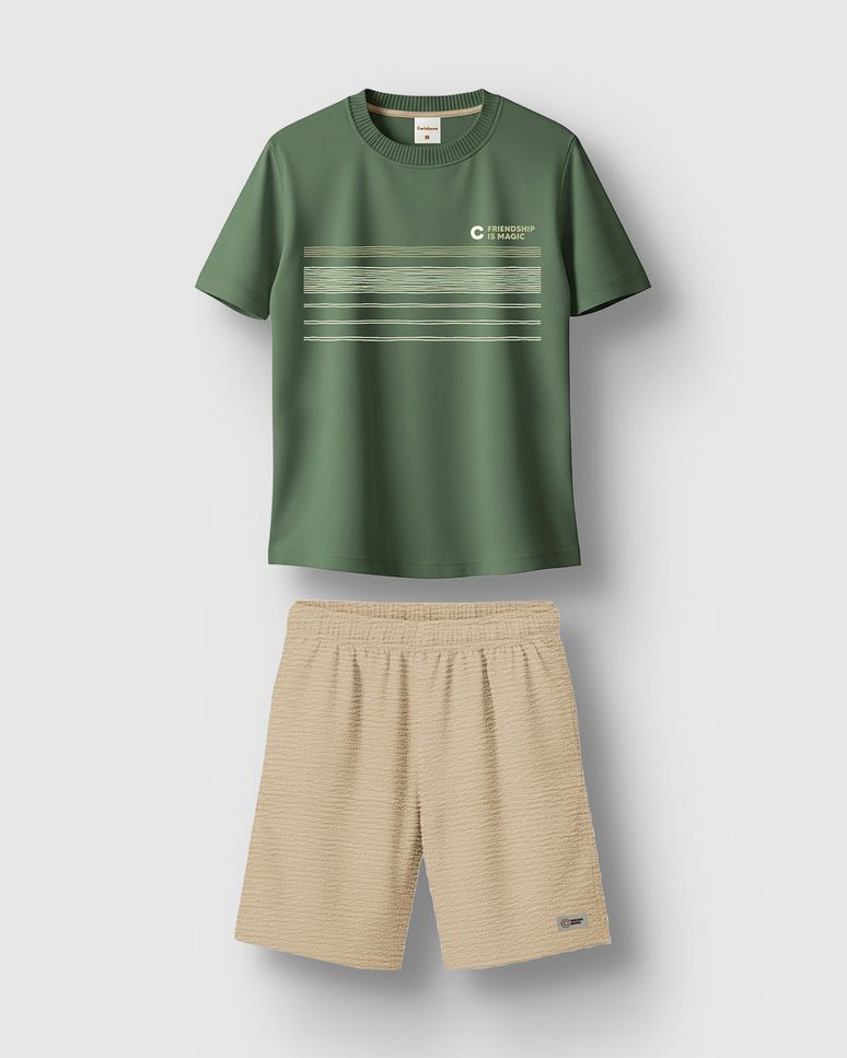Conjunto Menino Camiseta Friendship Is Magic E Bermuda - Carinhoso