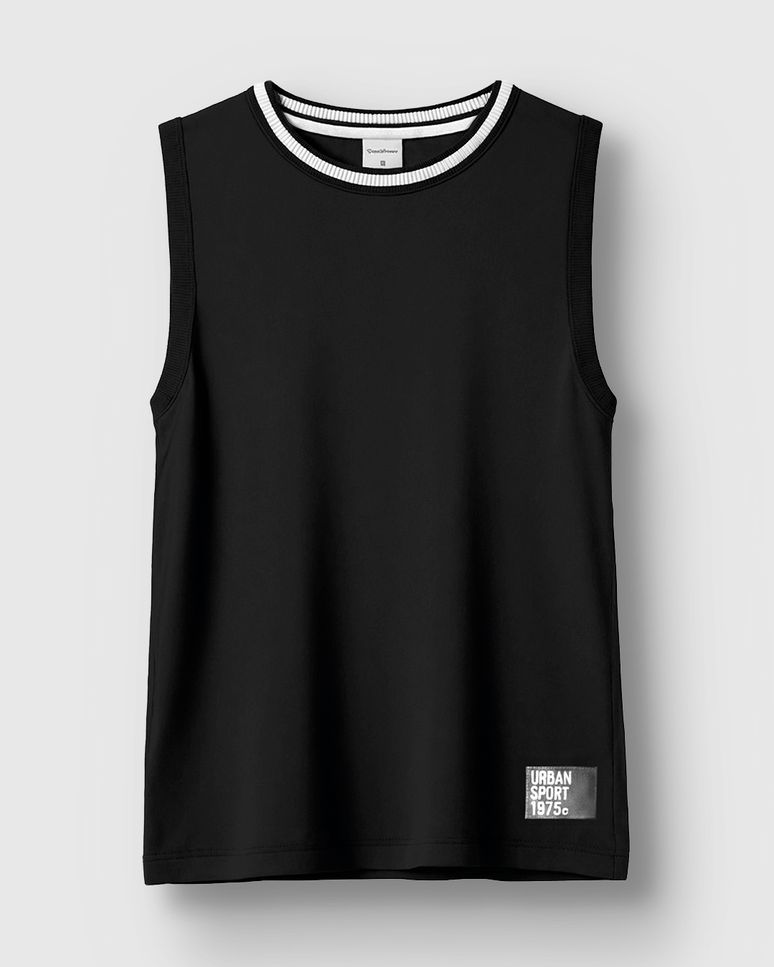 Regata Menino Gola Retilínea Etiqueta Decorativa Em Algodão - Carinhoso