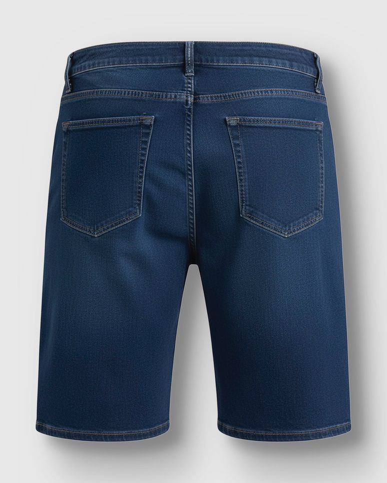 Conjunto Menino Camisa Polo Listrada E Bermuda Jeans Stretch - Carinhoso