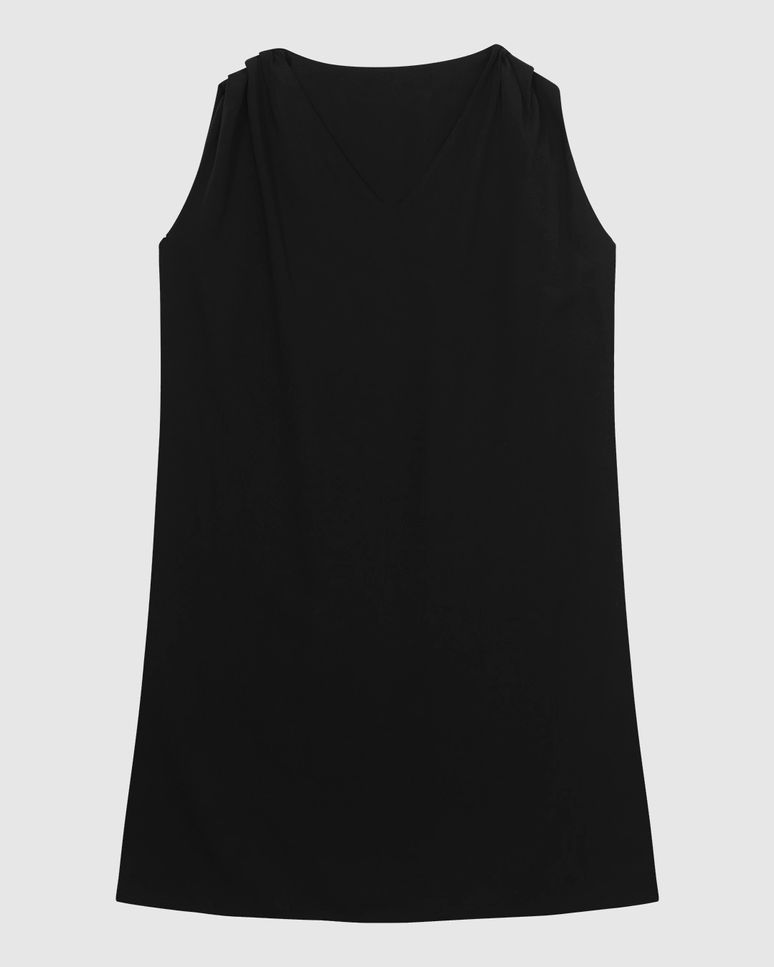 Vestido Feminino Decote V E Bolso Lateral Em Viscose - ENFIM