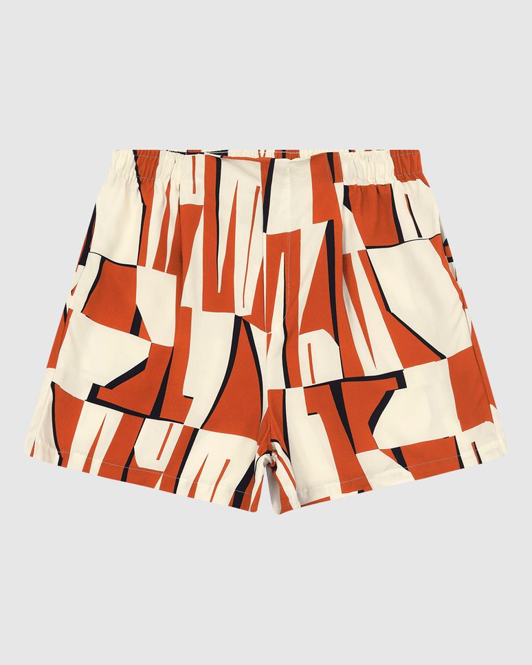 Shorts Feminino Comfort Estampa Geométrica Em Viscose - ENFIM