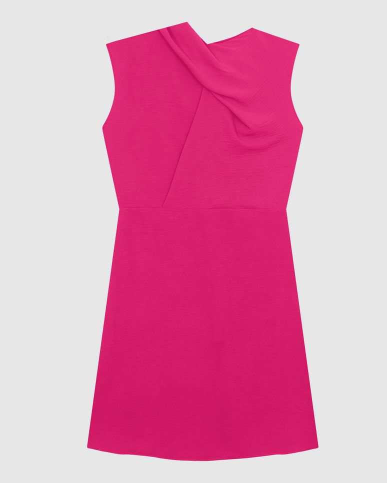 Vestido Feminino Transpassado Amarração Costas Tecido Leve Texturizado - ENFIM