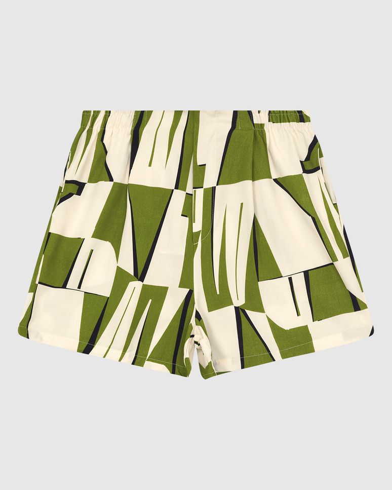 Shorts Feminino Comfort Estampa Geométrica Em Viscose - ENFIM