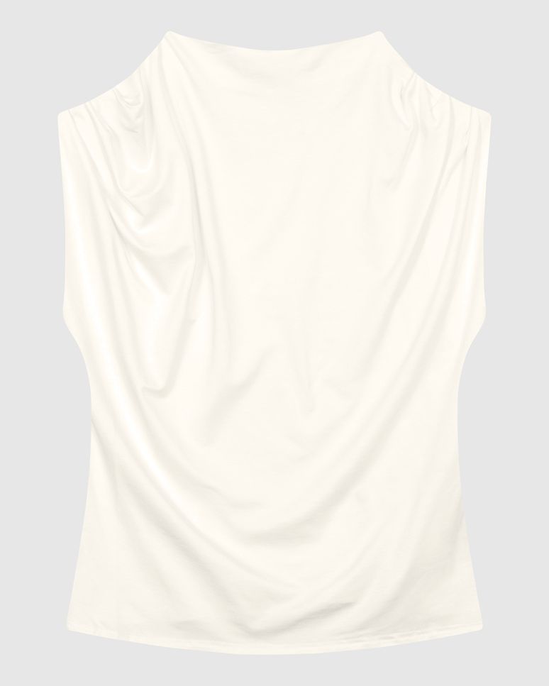 Blusa Feminina Ampla Decote Drapeado Em Viscose Stretch - ENFIM