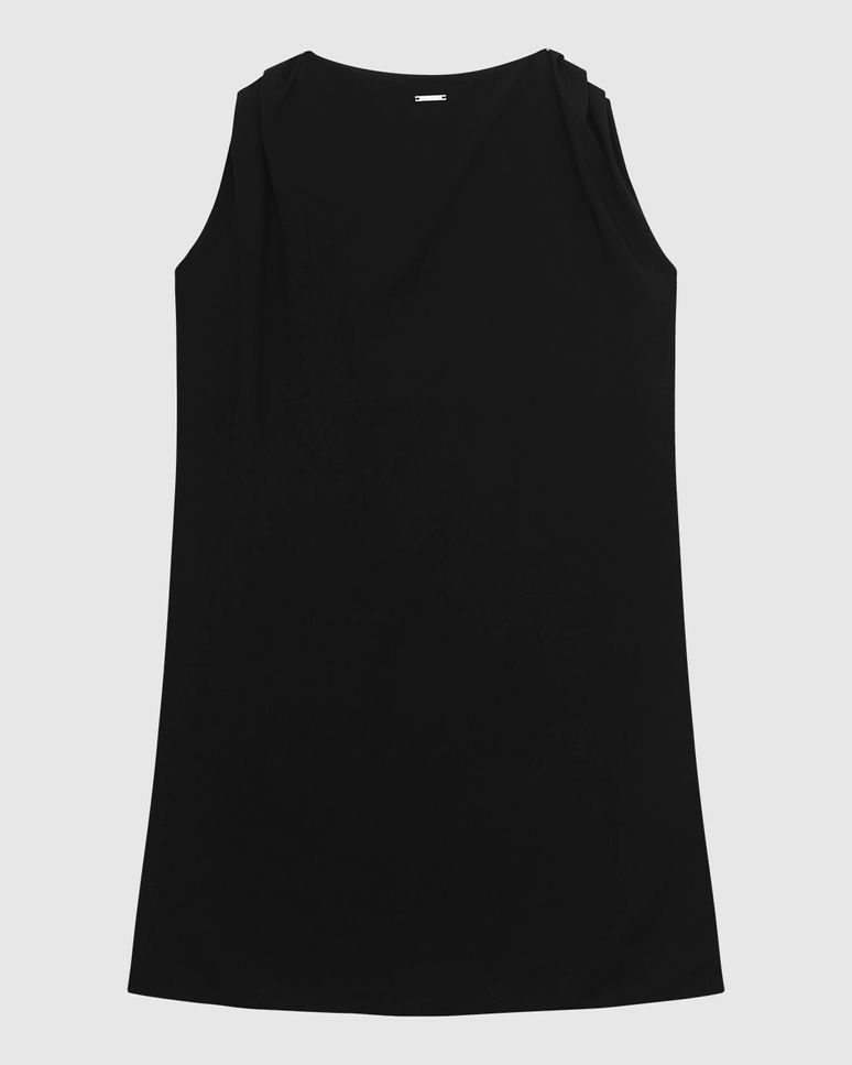 Vestido Feminino Decote V E Bolso Lateral Em Viscose - ENFIM