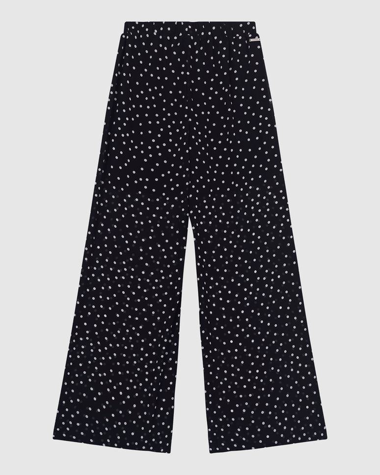 Calça Feminina Palazzo Estampa Poá Em Chiffon - ENFIM