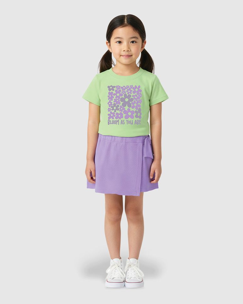 Conjunto Infantil Menina Shorts Saia Em Moletinho Malwee Kids