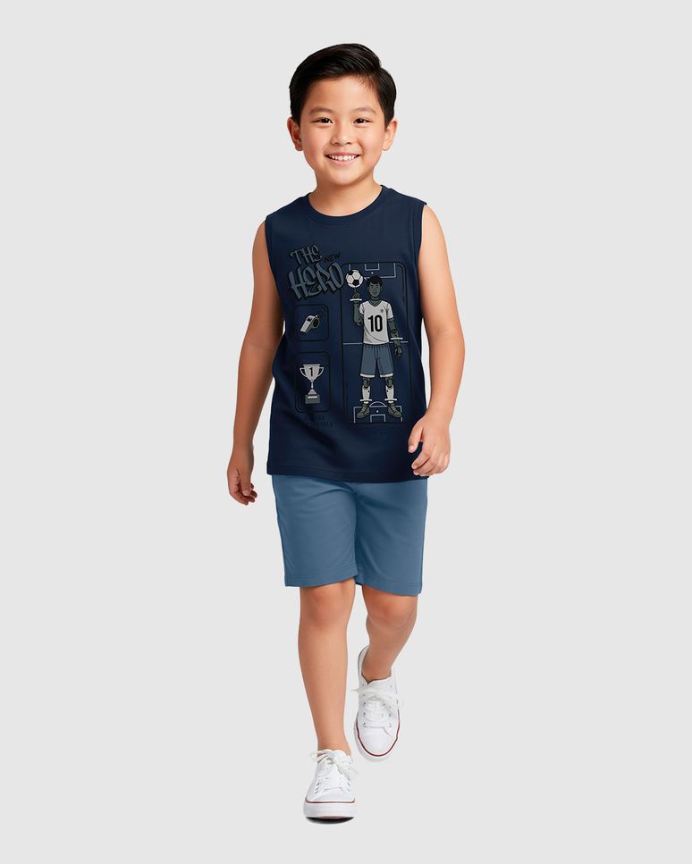 Conjunto Infantil Menino Regata The New Hero Em Algodão Malwee Kids