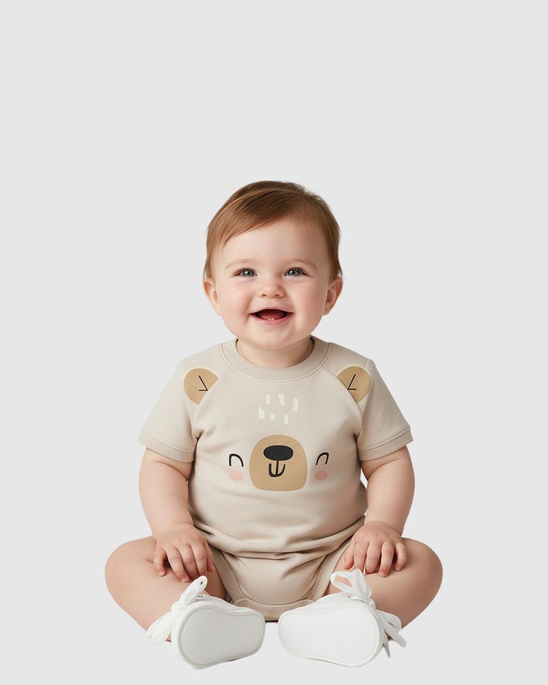 Macaquinho Bebê Menino Com Aplique Interativo Em Algodão Malwee Kids