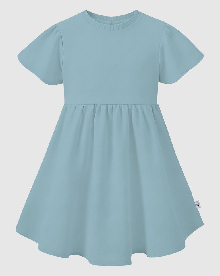 Vestido Infantil Rodado Abertura Amarração Costas Em Algodão Malwee Kids