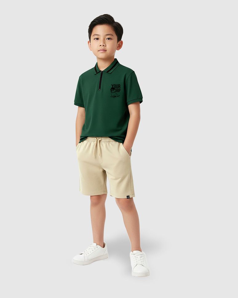 Conjunto Infantil Menino Camisa Polo Your Drip Em Algodão Malwee Kids