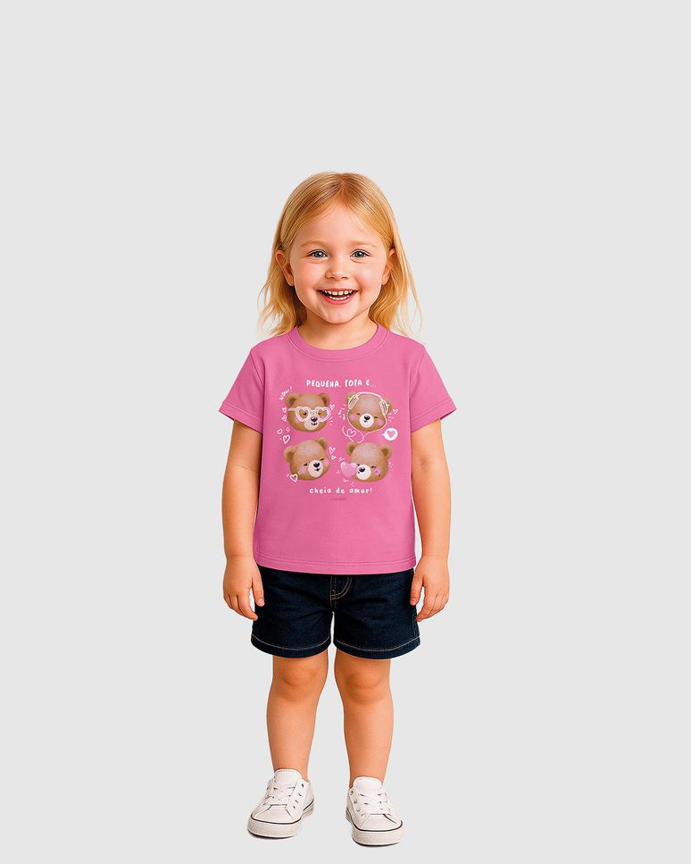 Blusa Infantil Menina Pequena, Fofa E Cheia De Amor Em Algodão Malwee Kids