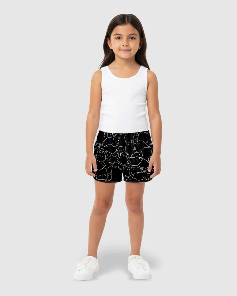Shorts Infantil Menina Estampado Com Cadarço Em Algodão Malwee Kids