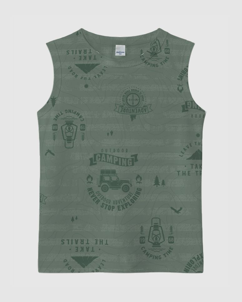Regata Infantil Menino Estampada Em Algodão Malwee Kids