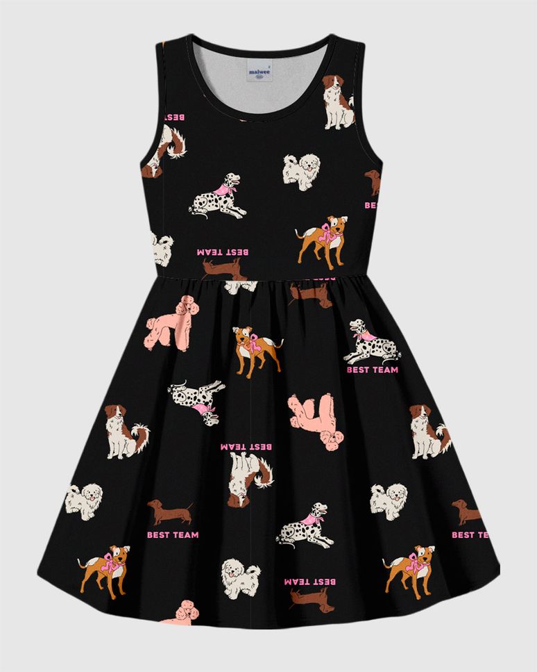 Vestido Infantil Estampado Em Algodão Malwee Kids