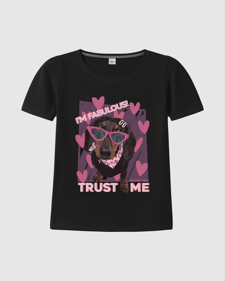 Blusa Infantil Menina Estampa Com Glitter Em Algodão Malwee Kids