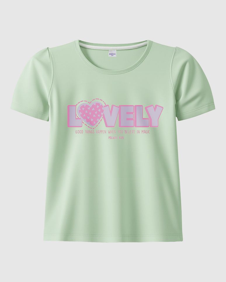 Blusa Infantil Menina Estampa Com Glitter Em Algodão Malwee Kids