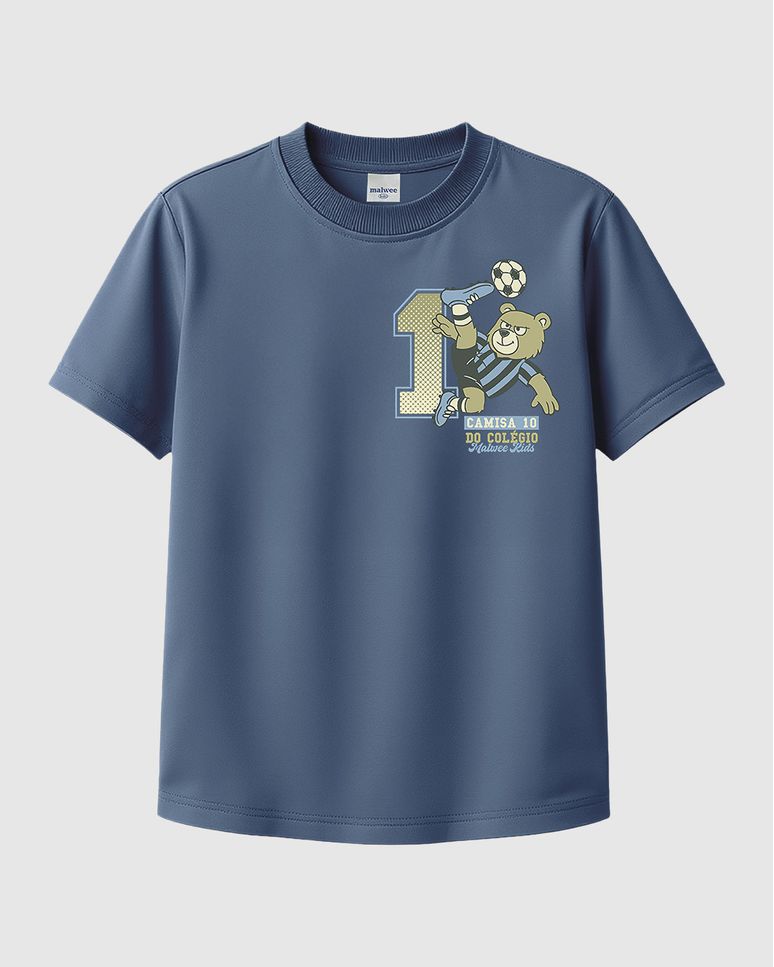 Camiseta Infantil Menino Camisa 10 Do Colégio Em Algodão Malwee Kids
