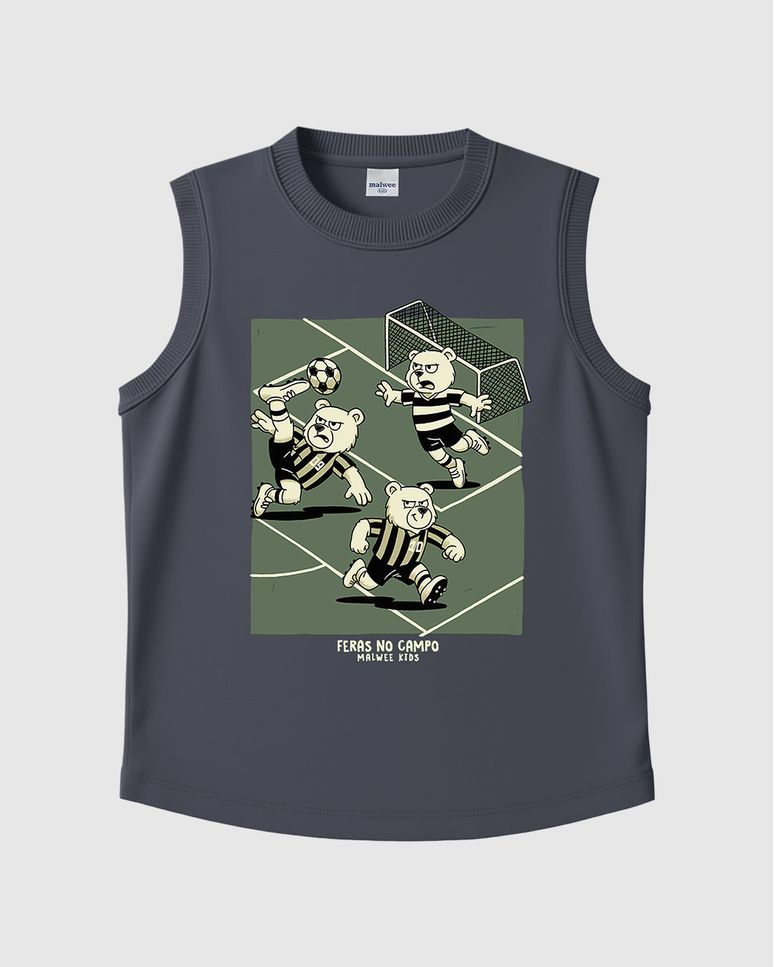 Regata Infantil Menino Feras No Campo Em Algodão Malwee Kids