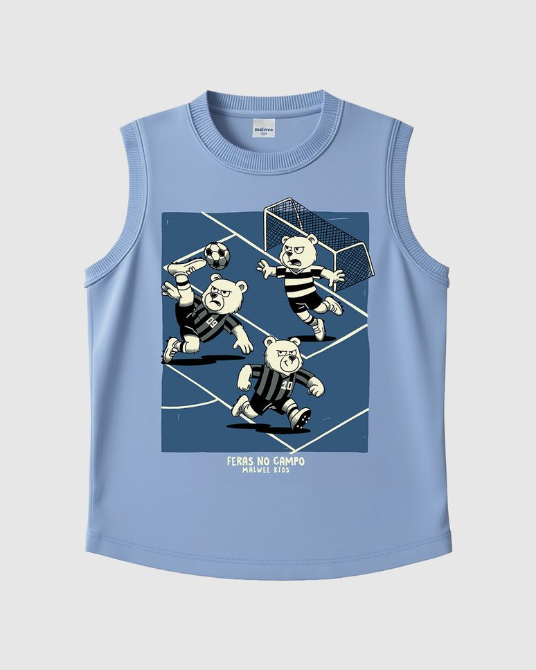 Regata Infantil Menino Feras No Campo Em Algodão Malwee Kids