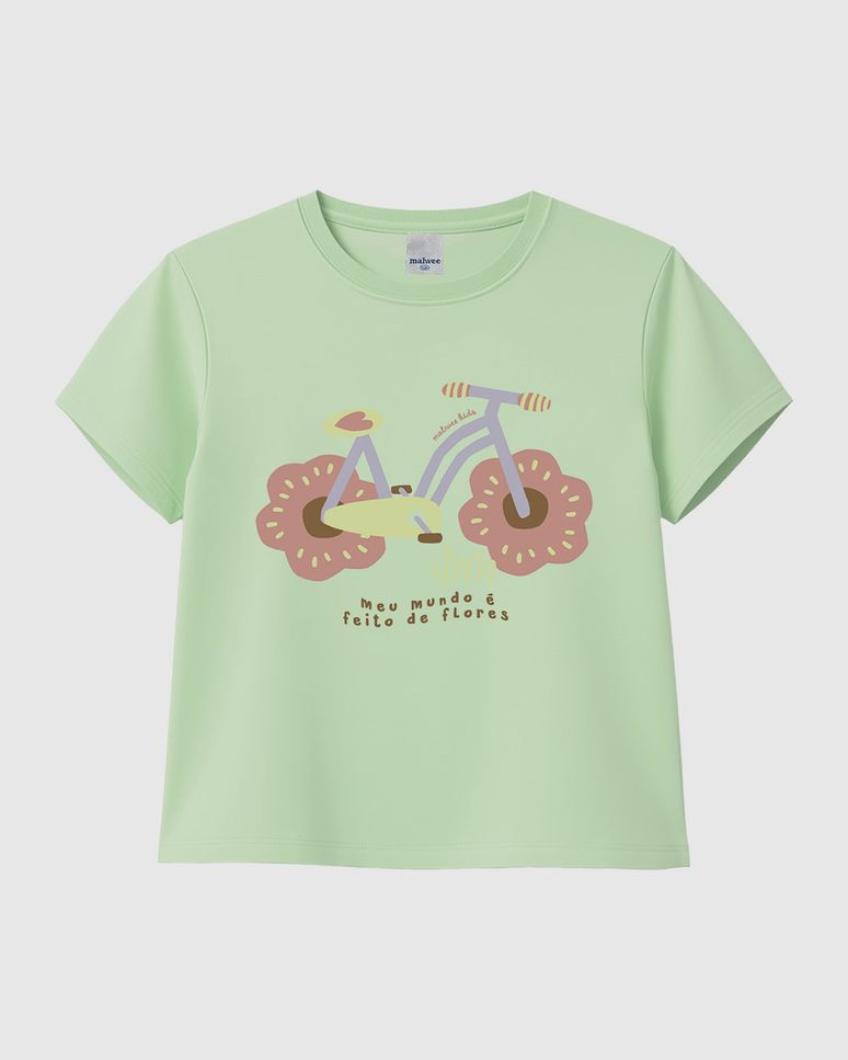 Blusa Infantil Menina Meu Mundo É Feito De Flores Em Algodão Malwee Kids