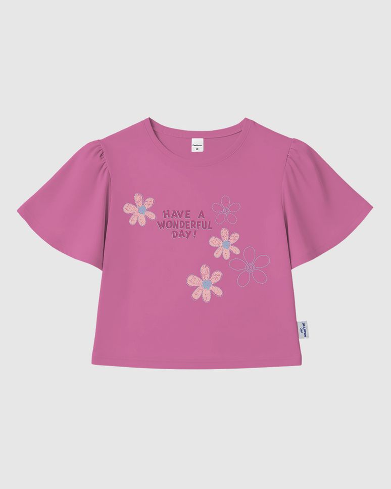 Blusa Infantil Menina Box Have A Wonderful Day Em Algodão Malwee Kids