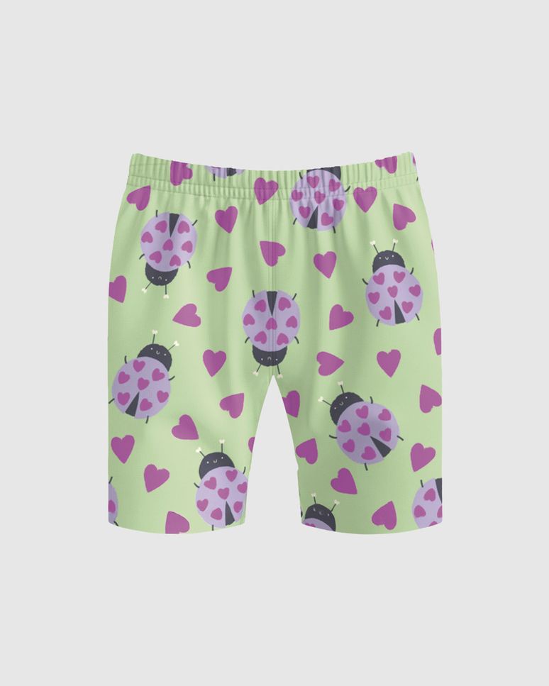 Bermuda Infantil Menina Estampa Joaninha Em Algodão Malwee Kids