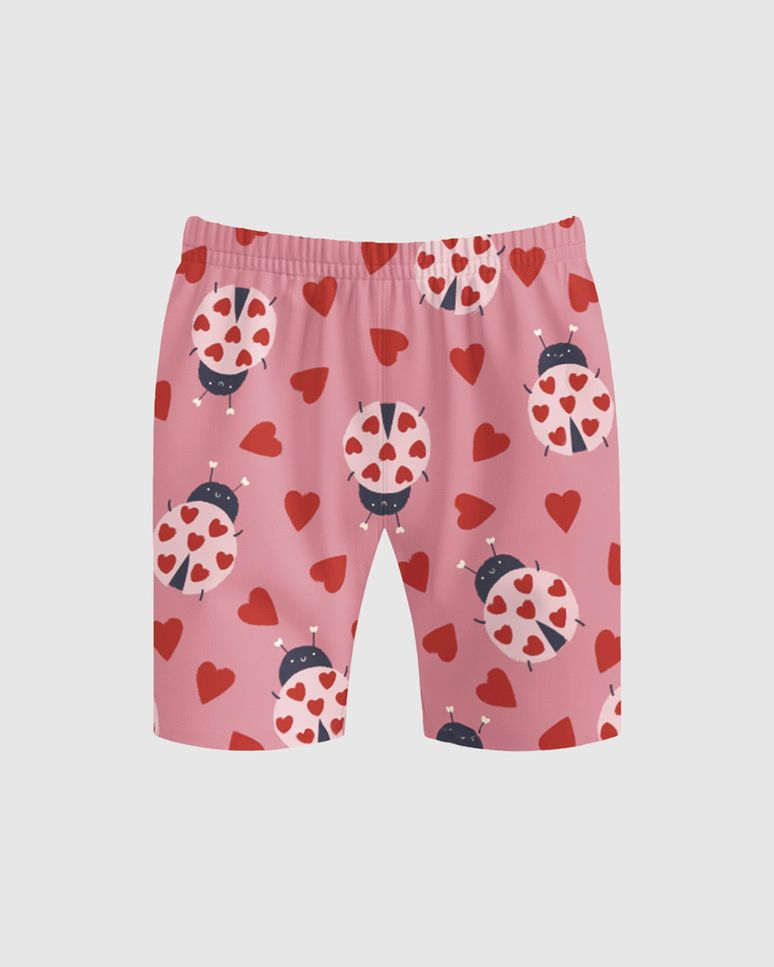 Bermuda Infantil Menina Estampa Joaninha Em Algodão Malwee Kids