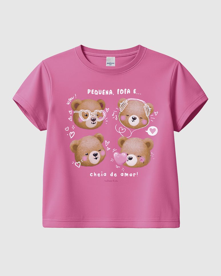 Blusa Infantil Menina Pequena, Fofa E Cheia De Amor Em Algodão Malwee Kids