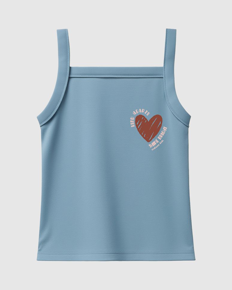 Regata Infantil Menina Alça Média Estampa Com Glitter Em Algodão Malwee Kids