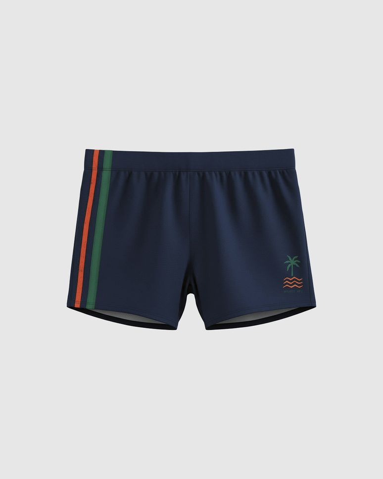 Sunga Boxer Infantil Menino Estampa Discreta Em Malha UV50+ Malwee Kids