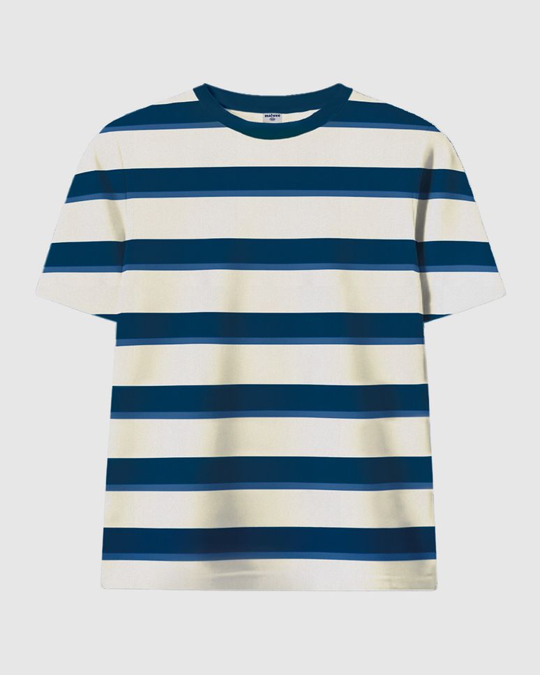 Camiseta Infantil Menino Estampa Listrada Em Algodão Malwee Kids