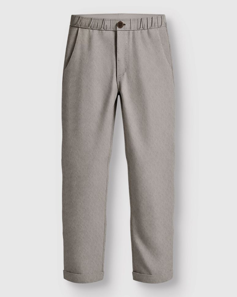 Calça Menino Slim Cós Elástico Bolso Faca Em Moletom Piquet - Carinhoso