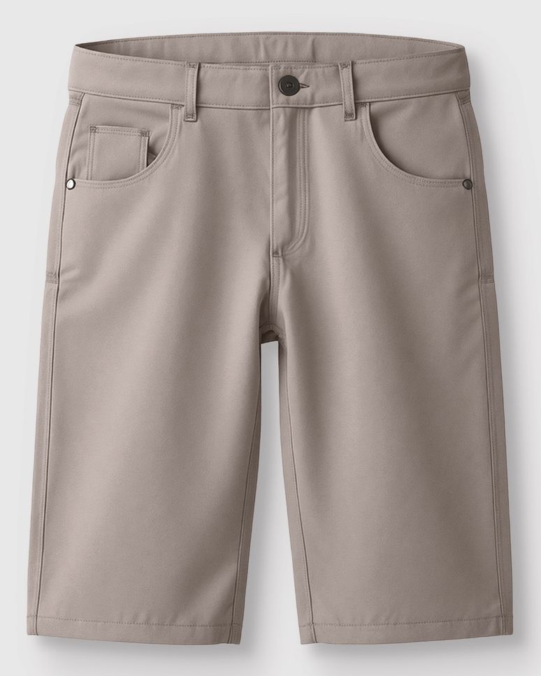 Bermuda Menino Comfort Bolso Funcional Em Sarja Com Elastano - Carinhoso