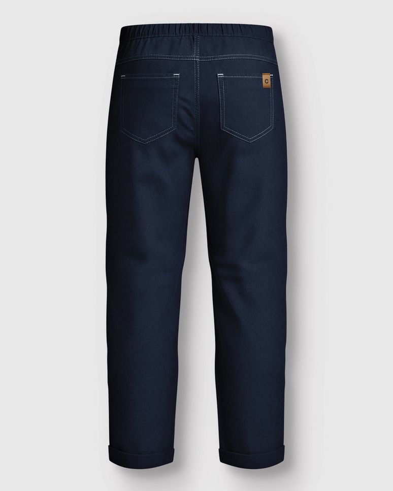 Calça Menino Slim Cós Elástico Bolso Faca Em Moletom Piquet - Carinhoso