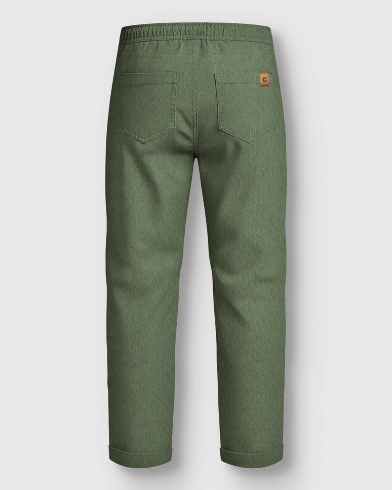 Calça Menino Slim Cós Elástico Bolso Faca Em Moletom Piquet - Carinhoso