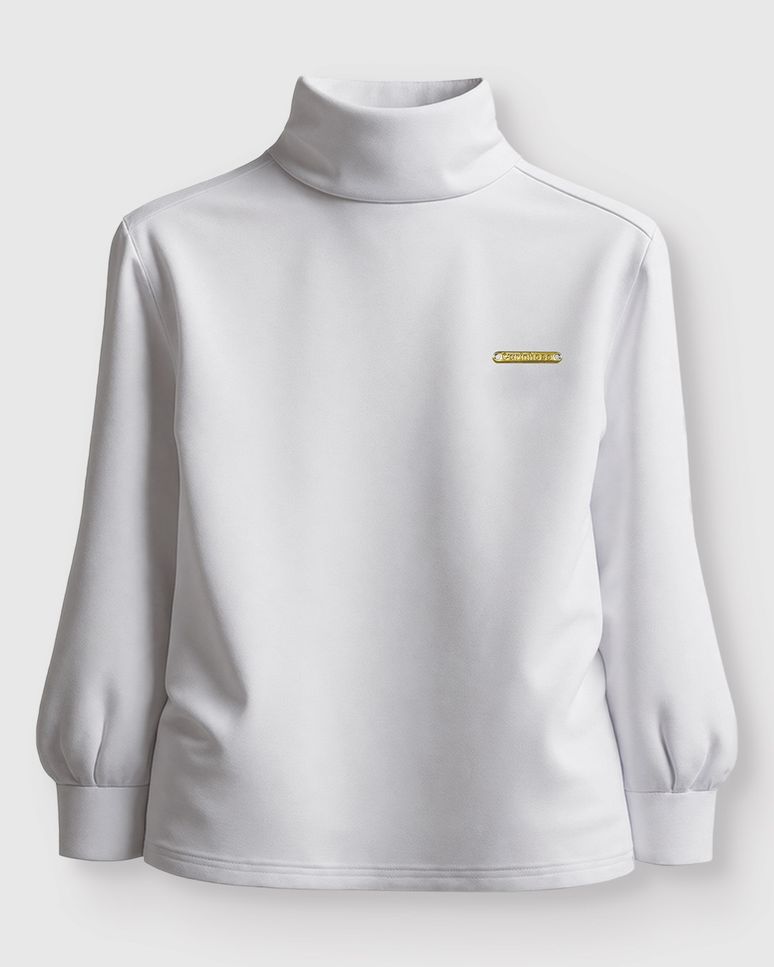 Blusa Menina Gola Alta Em Malha Algodão - Carinhoso