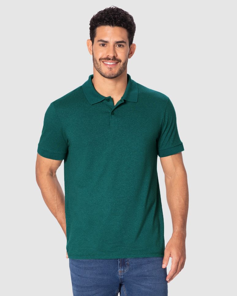 Camisa Polo Movimento Slim Peitilho Frontal Em Malha Anti Odor
