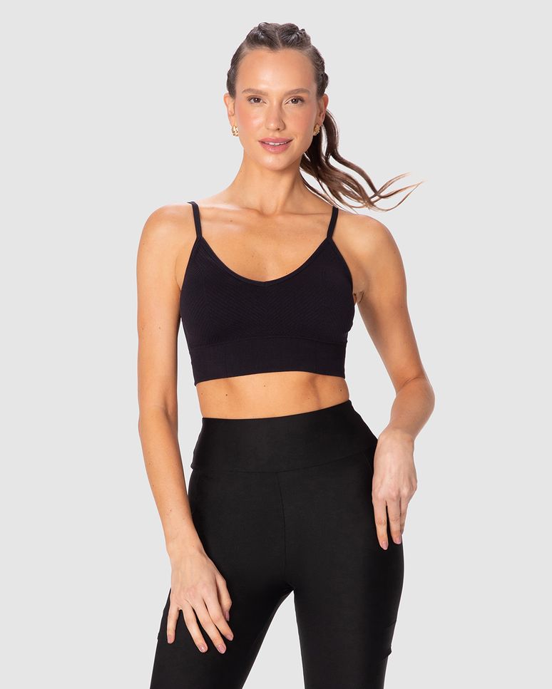 Top Esportivo Regata Decote V Sem Costura Bojo Removível Em Poliamida Malwee Active