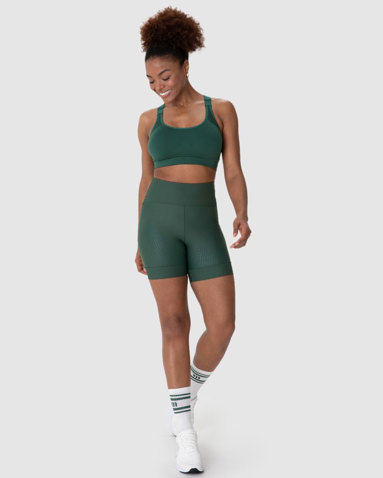 Shorts Esportivo Feminino Justo Estampa Efeito PU Malha Dry Malwee Active