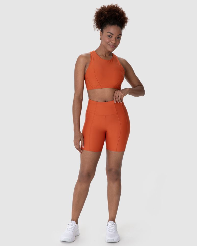 Shorts Esportivo Feminino Recorte Em Malha Texturizada Stretch Malwee Active