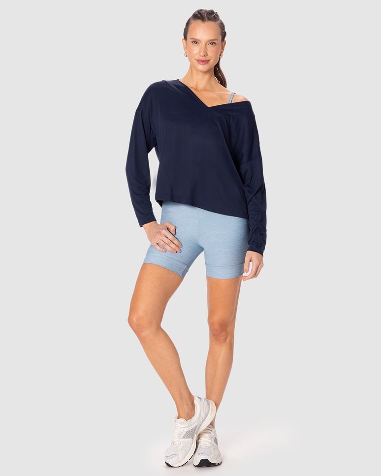 Shorts Esportivo Feminino Bolso Lateral Malha Dry E Proteção UV50+ Malwee Active