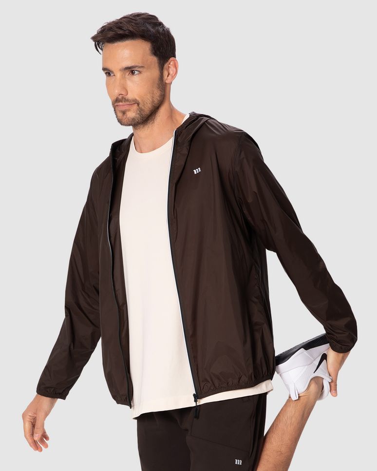 Jaqueta Esportiva Masculina Corta Vento Bolso Costas Tafetá Malwee Active