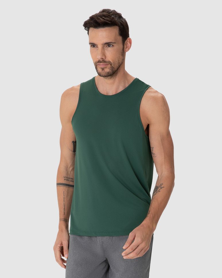 Regata Esportiva Masculina Decote Redondo Em Malha Dry Malwee Active