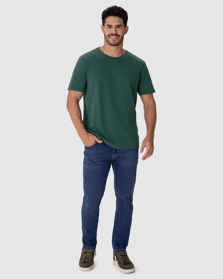 Calça Masculina Slim Bolso Funcional 1 Copo D'Água Em Flex Jeans