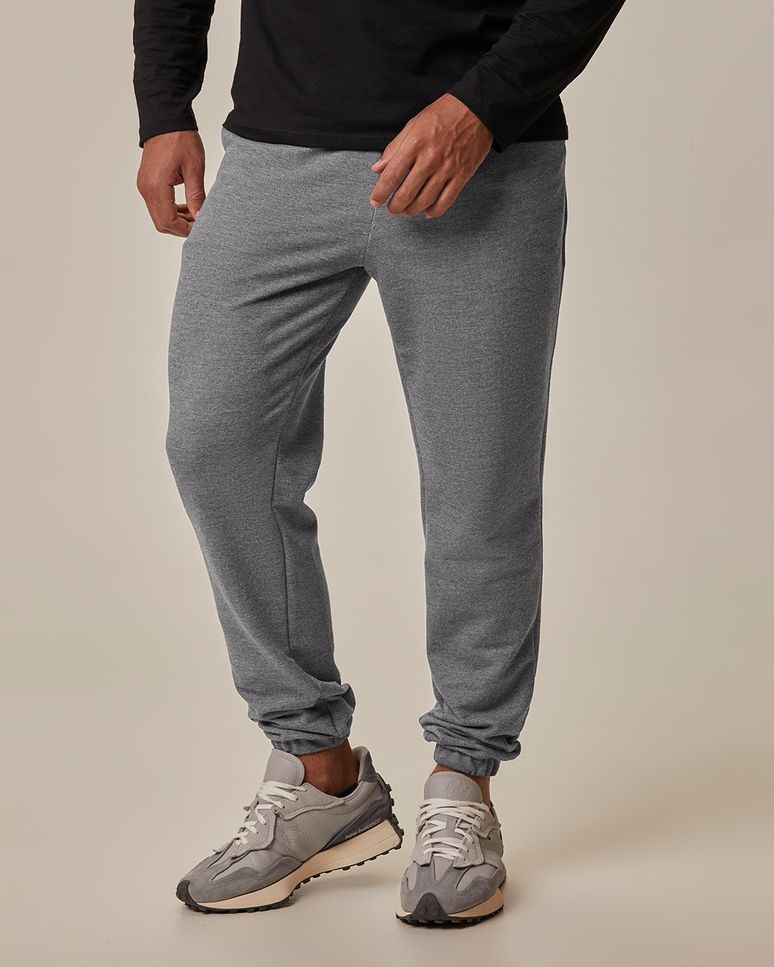 Calça Básica Masculina Jogger Em Moletom Sem Flanela
