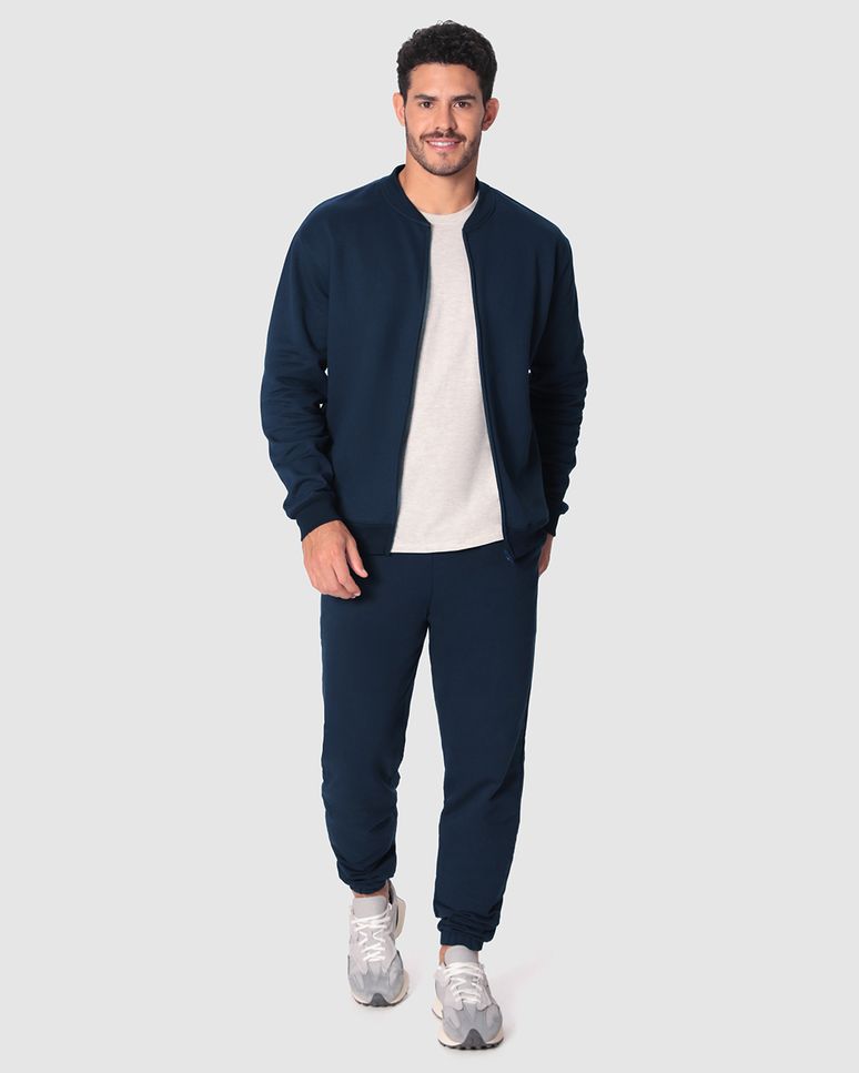 Calça Básica Masculina Jogger Em Moletom Sem Flanela