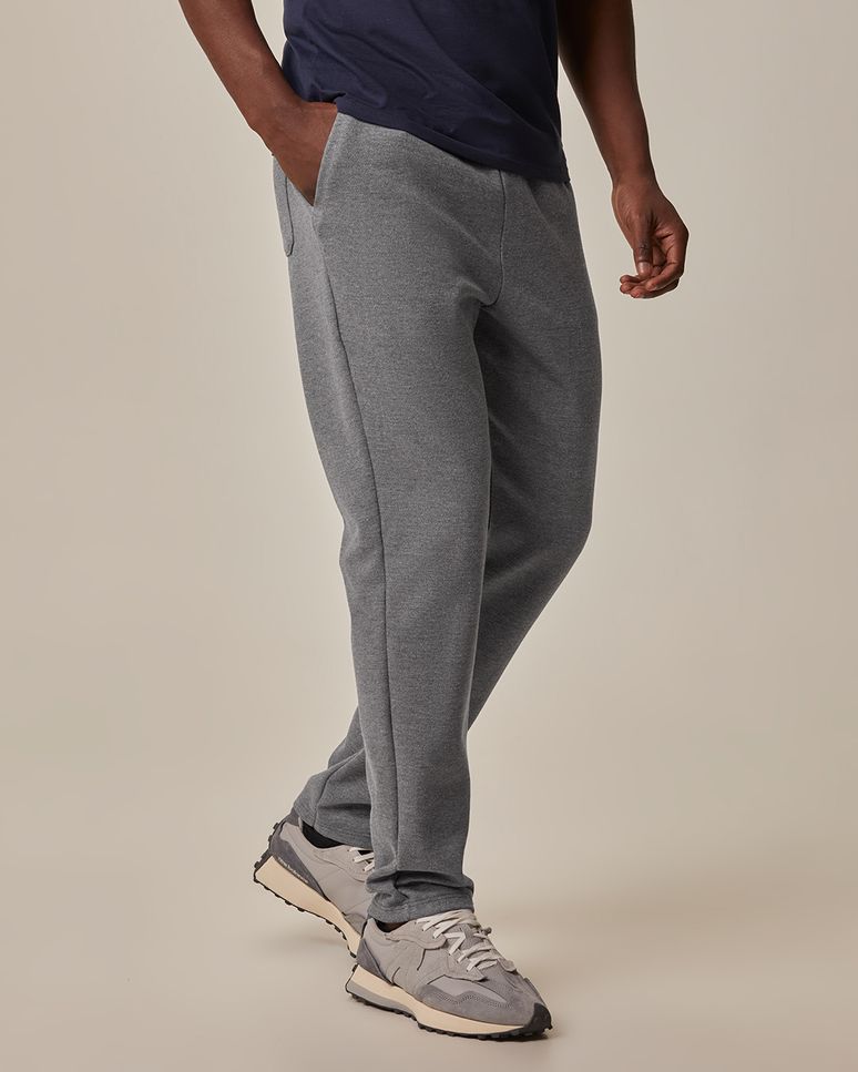 Calça Básica Masculina Bolso Faca Em Moletom Flanelado