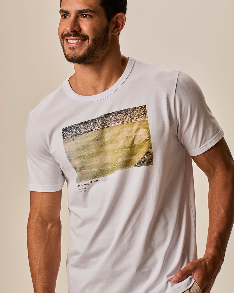 Camiseta Masculina Slim The Beautiful Game Em Algodão